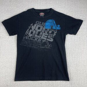 Old Time Hockey Brand Quebec Nordiques NHL OTH Black Shirt Men Size S (But read)